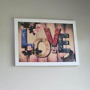 Finished Diamond Art Painting Love